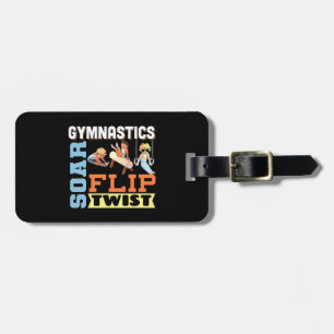 Boys Gymnastics Quote - Soar Flip Twist  Luggage Tag