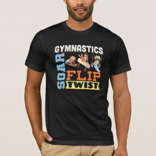 Boys Gymnastics Quote - Soar Flip Twist  T-Shirt