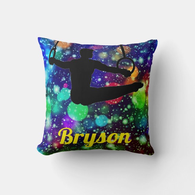 Boys Gymnastics Rings   Cushion (Front)