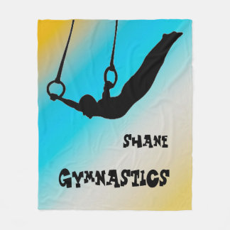 Boys Gymnastics Rings Gradient Fleece Blanket