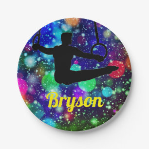 Boys Gymnastics Rings   Paper Plate