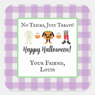 Boys Halloween Gift Tag Stickers