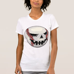 Boys Halloween Jack O Lantern Baseball Player T-Shirt