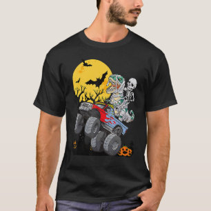Boys Halloween Monster Truck Pumpkin Mummy Dinosau T-Shirt