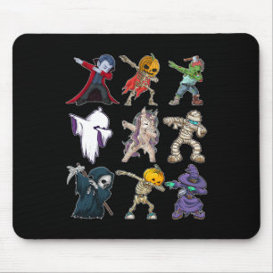 Boys Halloween Pumpkin Skeleton Kids Pumpkin Dab Mouse Mat