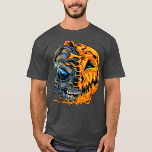Boys Halloween Pumpkin Skull Kids ns Men  T-Shirt