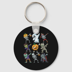 Boys Halloween  Skeleton Jack O Lantern Zombie Dab Key Ring