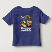 Boys Happy Birthday Construction Digger Excavator