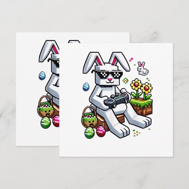Boys Happy Easter Day Bunny Egg Video Game (Front/Back)