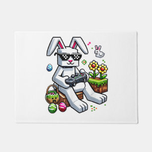 Boys Happy Easter Day Bunny Egg Video Game Doormat