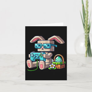 Boys Happy Easter Day Bunny Egg Video Game Gamer Card