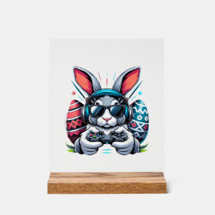 Boys Happy Easter Day Bunny Egg Video Game Kids Me Acrylic Sign