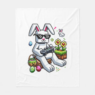 Boys Happy Easter Day Bunny Egg Video Game Kids Me Fleece Blanket
