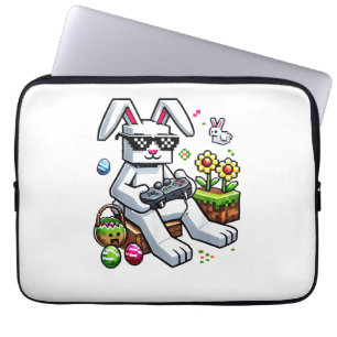 Boys Happy Easter Day Bunny Egg Video Game Kids Me Laptop Sleeve