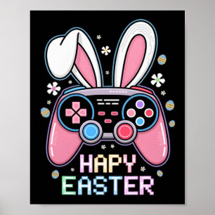 Boys Happy Easter Day Bunny Egg Video Game Kids Me Poster