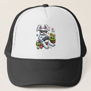 Boys Happy Easter Day Bunny Egg Video Game Kids Me Trucker Hat