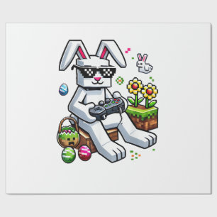 Boys Happy Easter Day Bunny Egg Video Game Kids Me Wrapping Paper