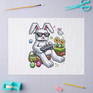 Boys Happy Easter Day Bunny Egg Video Game Tissue Paper