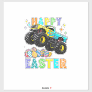 Boys Happy Easter Monster Truck Easter Eggs Toddle