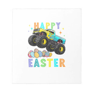 Boys Happy Easter Monster Truck Easter Eggs Toddle Notepad