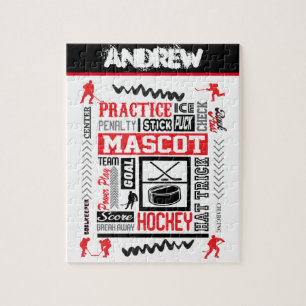 Boys Hockey Terminology Personalised   Jigsaw Puzzle