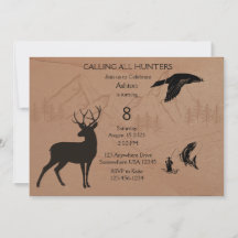 Boys Hunting Invitation