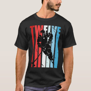 Boys Ice Hockey 12th Birthday Player Motivational T-Shirt