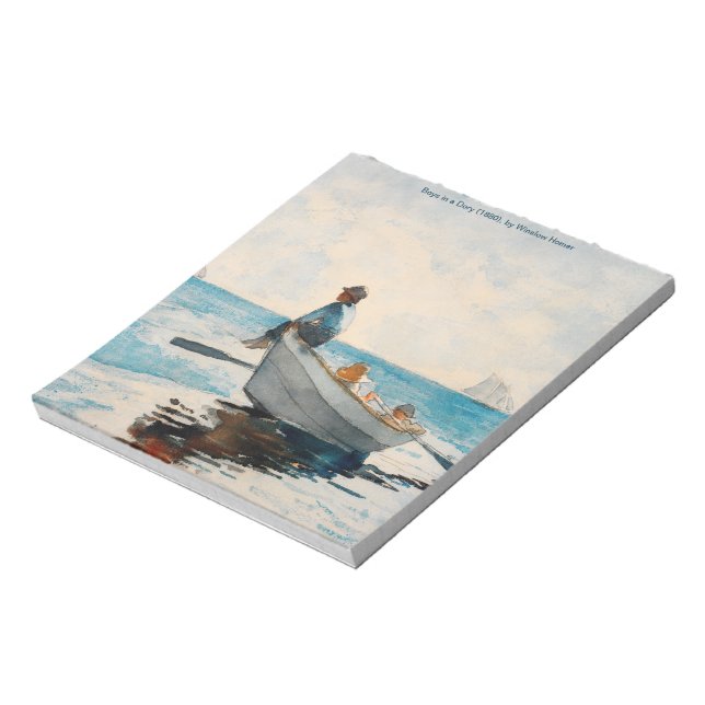 Boys In A Dory (1880) By Winslow Homer Notepad (Rotated)