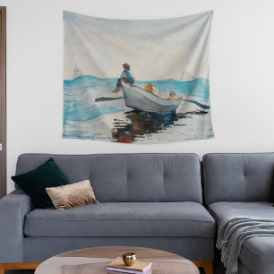 Boys In A Dory (1880) By Winslow Homer Tapestry