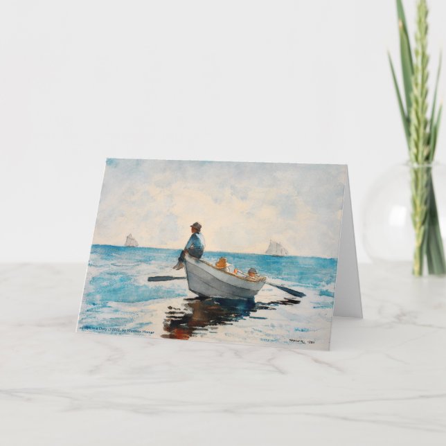 Boys In A Dory (1880) By Winslow Homer Thank You Card (Front)