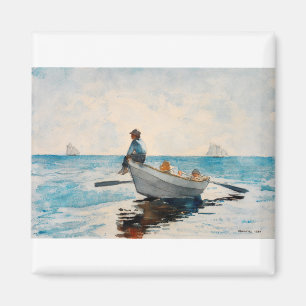Boys in a Dory (1880) by WinslowHomer Magnet