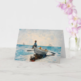 Boys in a Dory by Winslow Homer, Nautical Fine Art Card