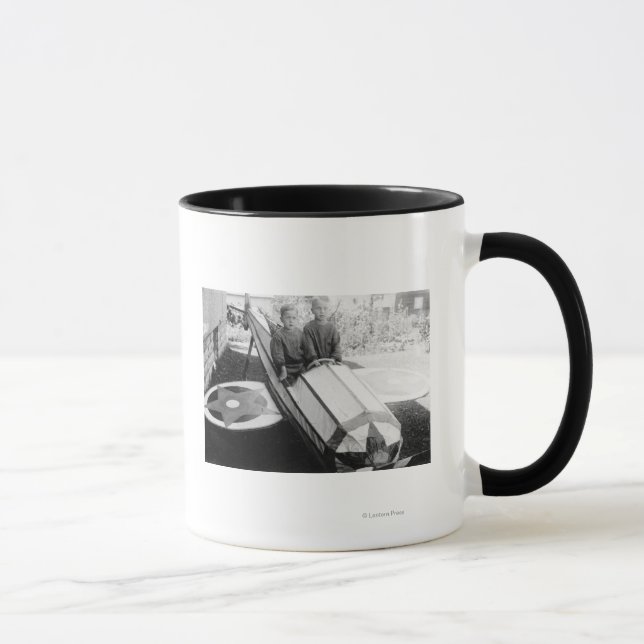 Boys in a Soap-Box Car Mug (Right)