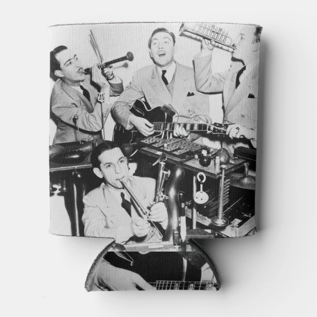 Boys in the Band: Vintage Art. Can Cooler (Front)