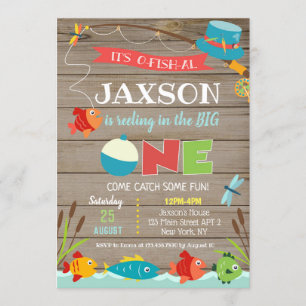 Boy's Its O-fish-al 1st Birthday Invitations