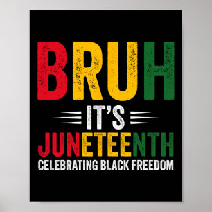 Boys Juneteenth Tee Black Freedom Men And Kids Jun Poster