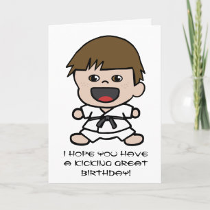 Boy's Karate Birthday Card