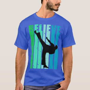 Boys Karate Birthday Vintage Distressed Taekwondo  T-Shirt