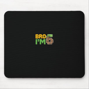 Boys Kids 6th Birthday Boy Bro I’m 6 Year Old Game Mouse Mat