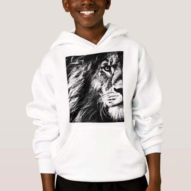 Boys Kids Apparel Clothing Fashion Hoodie Lion (Front)