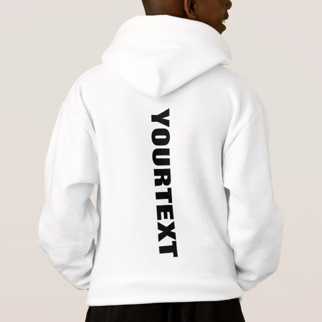 Boys Kids Back Side Print White Customer Template (Back)