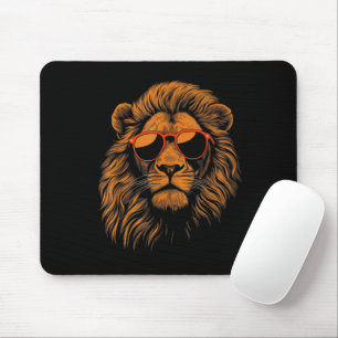 Boys Kids Funny Lion Animal Mouse Mat