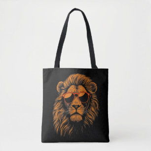 Boys Kids Funny Lion Animal Tote Bag
