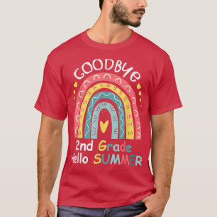Boys Kids Goodbye 2nd Grade Hello Summer Last Day  T-Shirt
