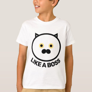 BOYS KIDS LIKE A BOSS CAT T-SHIRTS