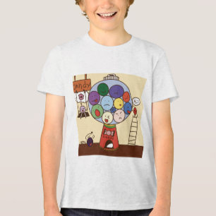 “Boys Kids T-Shirt with Balloon Design” Tri-Blend Shirt
