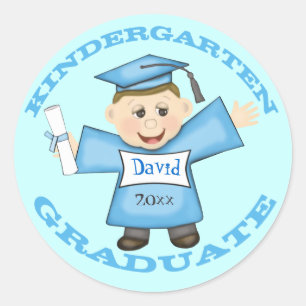Boy's Kindergarten Graduation Stickers