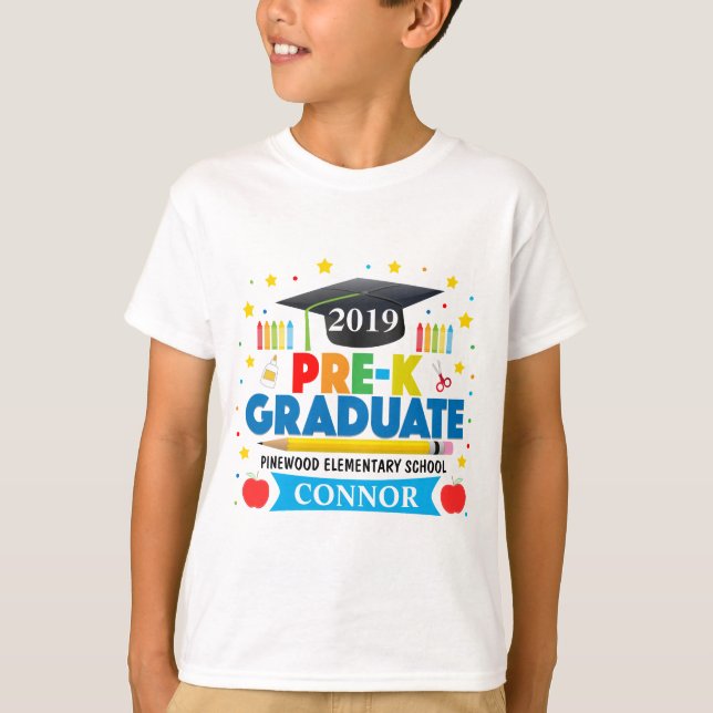 Boy's Last Day of Pre-K Graduate T-shirt (Front)
