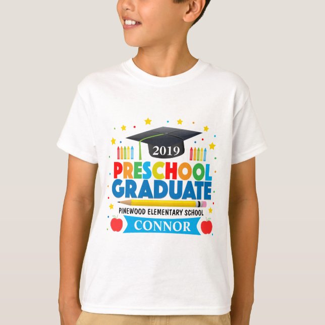 Boy's Last Day of Preschool Graduate T-shirt (Front)