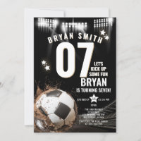 Boy's Let's Kick Up Some Fun Soccer Ball Birthday